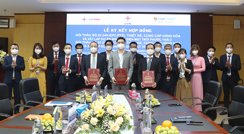 Ký hợp đồng EPC của hai dự án điện mặt trời Phước Thái 2 và 3