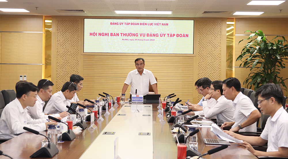 Hội nghị Ban Thường vụ Đảng ủy EVN phiên tháng 8 thông qua nhiều nội dung quan trọng