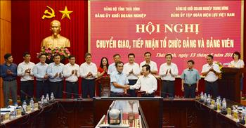 Đảng ủy EVN tiếp nhận Đảng bộ cơ sở Ban Quản lý dự án Nhiệt điện Thái Bình