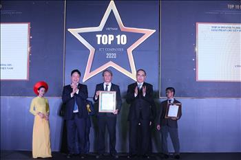 EVNICT giành cú đúp giải thưởng Top 10 doanh nghiệp công nghệ thông tin Việt Nam