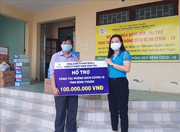 Công ty Nhiệt điện Vĩnh Tân ủng hộ 100 triệu đồng để chống COVID-19