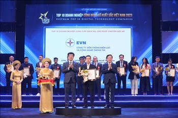 EVNICT được vinh danh TOP 10 Doanh nghiệp Công nghệ số xuất sắc Việt Nam năm 2023