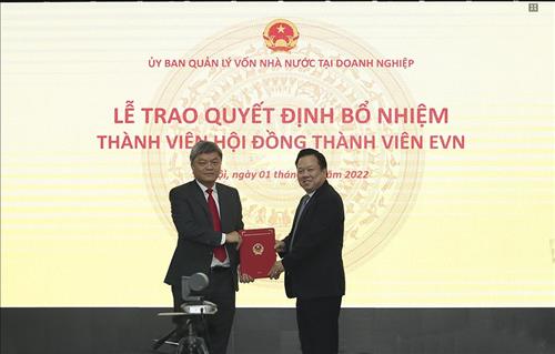 Ông Võ Hồng Lĩnh được bổ nhiệm giữ chức vụ Thành viên HĐTV Tập đoàn Điện lực Việt Nam