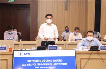 Chùm ảnh: Bộ trưởng Bộ Công Thương làm việc với Tập đoàn Điện lực Việt Nam