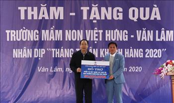 Công đoàn Điện lực Việt Nam hỗ trợ xây dựng nhà ăn cho Trường Mầm non Việt Hưng (Hưng Yên)