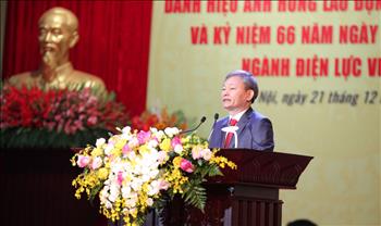 EVN đón nhận danh hiệu Anh hùng Lao động thời kỳ đổi mới và kỷ niệm 66 năm Ngày Truyền thống ngành Điện lực Việt Nam