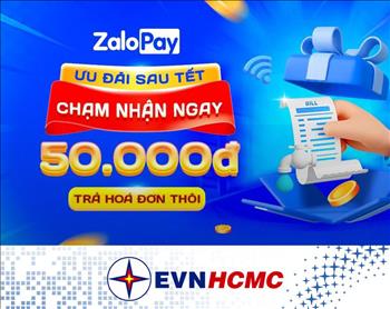 Thanh toán tiền điện không dùng tiền mặt, khách hàng EVNHCMC nhận nhiều ưu đãi 
