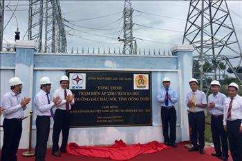 Trạm 220 kV KCN Sa Đéc là công trình chào mừng Đại hội Công đoàn Việt Nam lần thứ XII