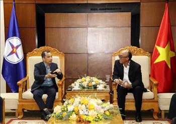 Phó Tổng giám đốc EVN Ngô Sơn Hải làm việc với đoàn công tác Tổng công ty Điện lực Indonesia