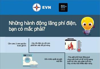 Infographic: Những hành động lãng phí điện, bạn có mắc phải?