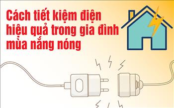 Cách tiết kiệm điện hiệu quả trong gia đình mùa nắng nóng