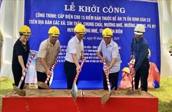 Khởi công dự án cấp điện cho 15 bản ở huyện biên giới Mường Nhé