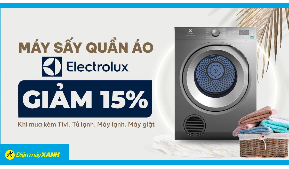 Máy sấy bơm nhiệt Electrolux 8 kg EDH803Q7WB – Mua Sắm Điện Máy Giá Rẻ