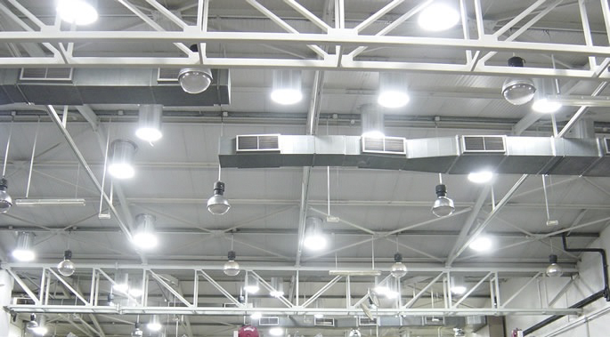 Mô hình lắp đặt hệ thống đèn Led chiếu sáng sân bóng
