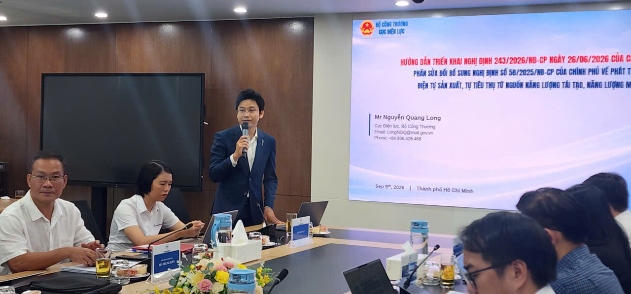 TP.HCM hướng dẫn triển khai Nghị định 243/2026/NĐ-CP về điện mặt trời mái nhà